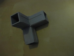 Łącznik plastikowy do profili aluminiowych typ D3, do rura kwadratowa 40x40x2