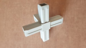 Łącznik plastikowy do profili aluminiowych typ F2, do rura kwadratowa 30x30x2