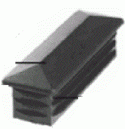 Zaślepka plastikowa płaska czarna 40x30x1,5-2