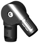 Łącznik plastikowy  kątowy 45°-190° rura okrągła 40x2  czarny  Typ : 2D2 R40 CM10