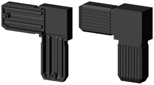 Łącznik plastikowy do profila prostokątnego 30x20x2 czarny typ : 2D2 V30X20 X2CH