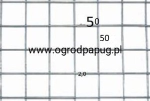 Siatka zgrzewana ZnAl , panel 1000x1000 mm, oczko 50x50 mm, drut 2mm 