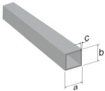 Profil aluminiowy, rura kwadratowa, 13x13x1 mm, surowy