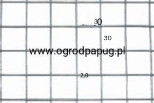 Siatka zgrzewana ZnAl , panel 2000x1000 mm, oczko 30x30mm, drut 3mm