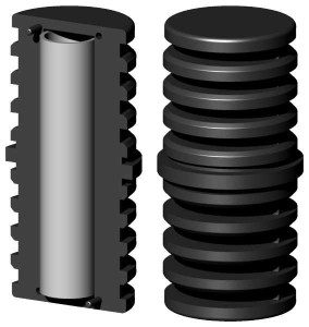 Łącznik plastikowy z rdzeniem metalowym do rura okrągła 50x2mm  1D2 R50 X2M