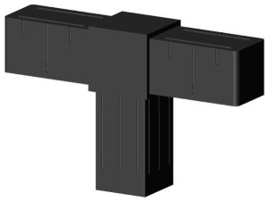 Łącznik plastikowy  profil aluminiowy 40x40x2 czarny Typ : 2D3 V40 X2C