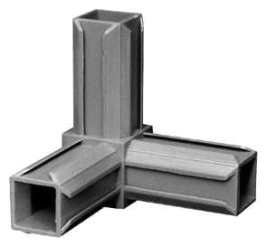 Łącznik plastikowy  profil aluminiowy 30x30x1,5 czarny Typ : 3D3 V30 X1,5C