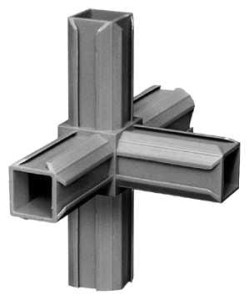 Łącznik plastikowy profil aluminiowy 30x30x1,5 czarny typ :  3D5 V30 X1,5C