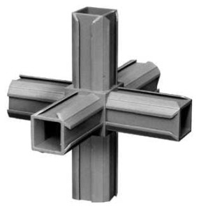 Łącznik plastikowy profil aluminiowy 30x30x1,5 czarny typ :  3D6 V30 X1,5C