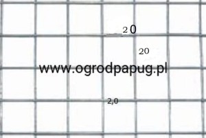 Siatka zgrzewana ZnAl , panel 1000x500 mm, oczko 20x20mm, drut 2mm 