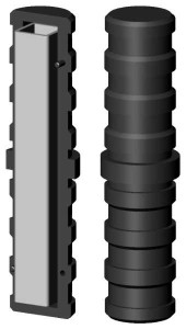 Łącznik plastikowy z rdzeniem metalowym do profili aluminiowych rura okrągła 20x1,5mm 