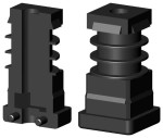 Wkładka plastikowa do rura kwadratowa 20x20mm ścianka 1,5 - 2 mm, M6,  WS 20X20 M6 S/O