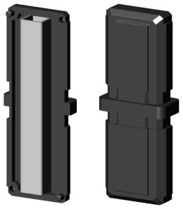 Łącznik plastikowy z rdzeniem metalowym do profili aluminiowych 30x15x1,5  typ 1D2 V30X15 X1,5CM czarny