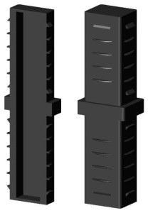 Łącznik plastikowy profil aluminiowy 20x15x1,5mm typ : 1D2 V20X15 X1,5
