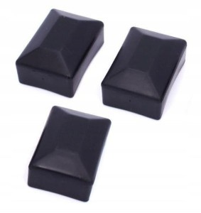 Nasadka czarna na słupek 60x40 mm