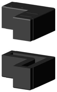 Łącznik plastikowy składany profil aluminiowy 40x20x1,5 czarny typ : 2D2 V40X20 X1,5CS