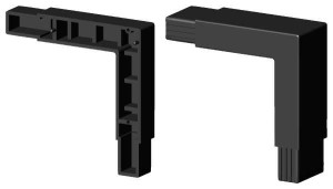 Łącznik plastikowy składany długi profil aluminiowy 40x20x1,5 czarny typ : 2D2 V40X20 X1,5CD