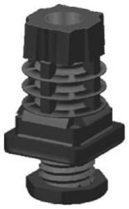 Wkładka regulowana gwintowana profil 20x20x1,5-2 typ  WG 20X20 M12 X30