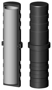 Łącznik plastikowy z rdzeniem metalowym do profili aluminiowych rura okrągła 30x1,5mm