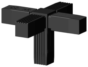 Łącznik plastikowy  profil aluminiowy 25x25x1,5  Typ : 3D5 V25 X1,5C