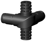 Łącznik plastikowy  kątowy 45°-190° rura okrągła 40x2  czarny  Typ : 3D4 R40 CM10