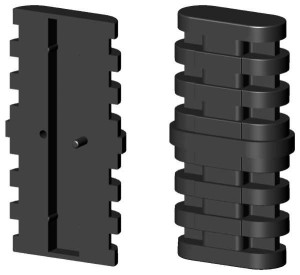 Łącznik plastikowy owalny profil 40x20x1,5mm typ : 1D2 O40X20 X1,5C