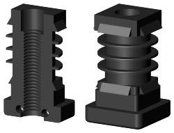 Wkładka gwintowana kwadratowa profil 20x20x1,5-2 mm typ WG 20X20 M8