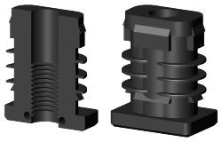 Wkładka gwintowana prostokątna profil 30x20x1,5-2 mm typ WG 30X20 M10