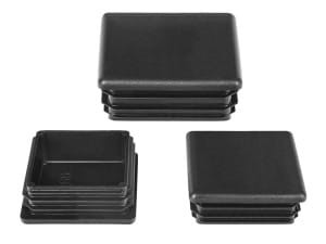 Zaślepka plastikowa płaska czarna 80x80x1,5-4,5