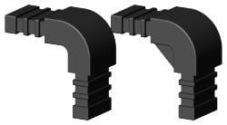 Łącznik plastikowy  zaokrąglony profil aluminiowy 20x10 mm ścianka 1,5 mm  czarny  Typ : 2D2 V20X10 X1,5CO