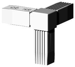 Łącznik plastikowy  profil aluminiowy 25x25x1,5  Typ : 3D3 V25 X1,5  RAL9006