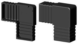 Łącznik plastikowy kolor antracyt profil 60x40x1,5  Typ : 2D2 V60X40 X1,5 RAL7016