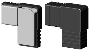 Łącznik plastikowy kolor antracyt z rdzeniem metalowym profil 60x40x1,5mm typ : 2D2 V60X40 X1,5M RAL7016