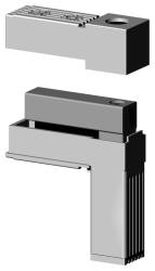 Łącznik plastikowy z rdzeniem metalowym gwint M10 do profili  30x30x2mm, typ 2D2 V30 MS  M10 