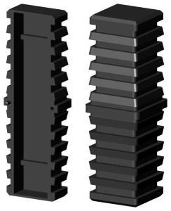 Łącznik plastikowy profil kwadratowy 40x40x2, czarny typ  1D2 V40 X2 