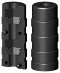 Wkładka plastikowa do rura okrągła fi20mm ścianka 1,5 mm, M6,  WS 1D1 20X1,5 M6 2S/O