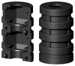 Wkładka plastikowa do rura okrągła fi30mm ścianka 2,0 mm, M10,  WS 1D1 30X2 M10 2S/O