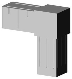 Łącznik plastikowy  profil aluminiowy 30x30x2   Typ : 2D2 V30 X2