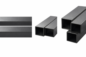 Profil specjalny aluminiowy, czarny, RAL9005 - gładki, rura kwadratowa,  25x25x2 mm,  200cm - 201cm