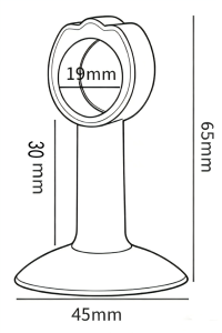Odbojnik na klamkę z przyssawką, PP + silikon, 65mm