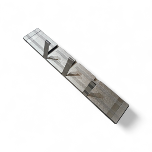 Wieszak aluminiowy ścienny, 5 ruchomych haków, długość 37cm