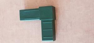 Łącznik plastikowy do profili aluminiowych typ A kolor zielony, do rura kwadratowa 20x20x1,5