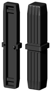 Łącznik plastikowy profil 20x20x1,5 mm , czarny  typ :  1D2 V20