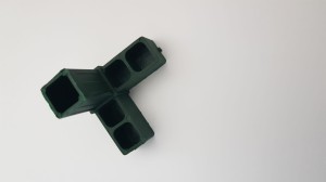 Łącznik plastikowy do profili aluminiowych typ D,  zielony, do rura kwadratowa 20x20x1,5