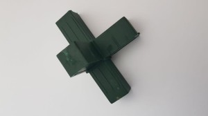 Łącznik plastikowy do profili aluminiowych typ E,  zielony, do rura kwadratowa 20x20x1,5