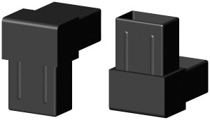 Łącznik do profila prostokątnego 30x20x2 czarny typ : 2D2 V30X20 X2C