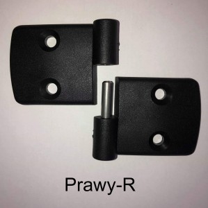 Zawias z tworzywa sztucznego 45x45 z rdzeniem stalowym Prawy-R  