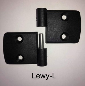 Zawias z tworzywa sztucznego 50x50 z rdzeniem stalowym  Lewy-L 