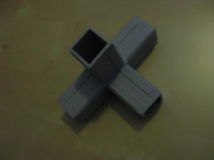 Łącznik plastikowy do profili aluminiowych typ E3, do rura kwadratowa 40x40x2