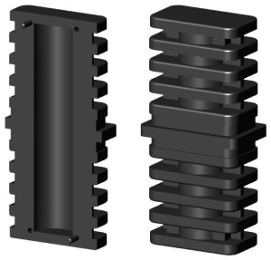 Łącznik plastikowy profil  50x30x2 mm typ : 1D2 V50X30 X2